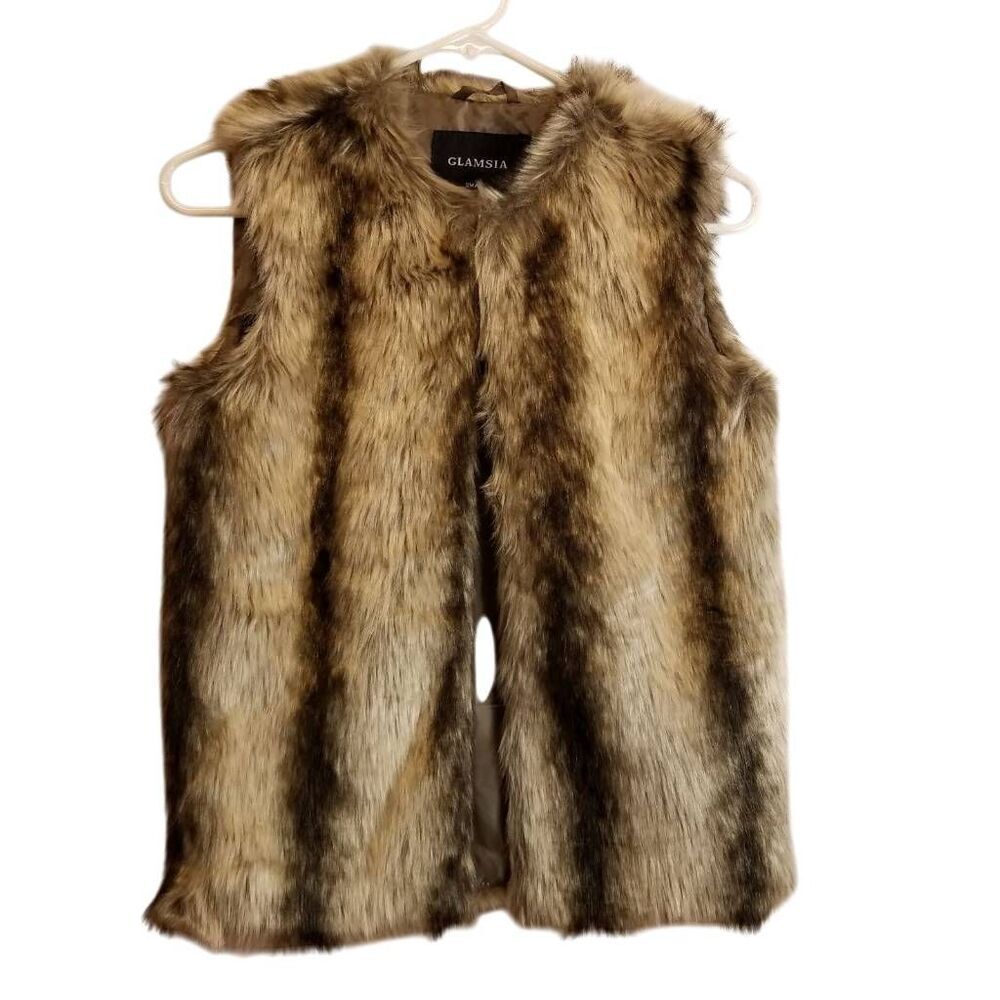 Glamsia faux fur vest S